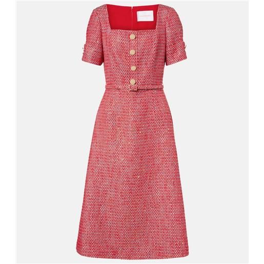 Carolina Herrera abito midi in tweed di misto cotone lamé