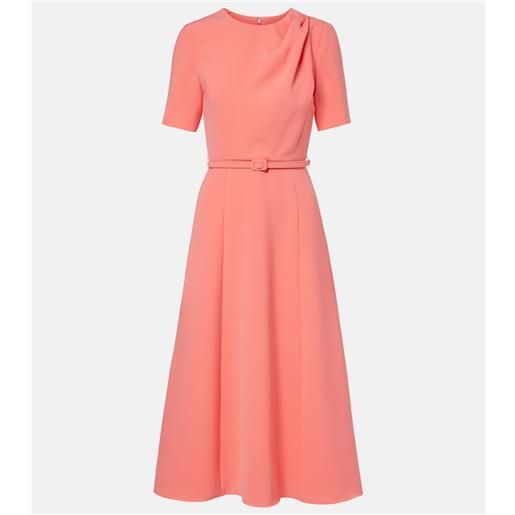 Carolina Herrera abito midi in crêpe con cintura