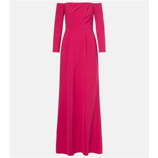 Carolina Herrera abito lungo con scollo bardot