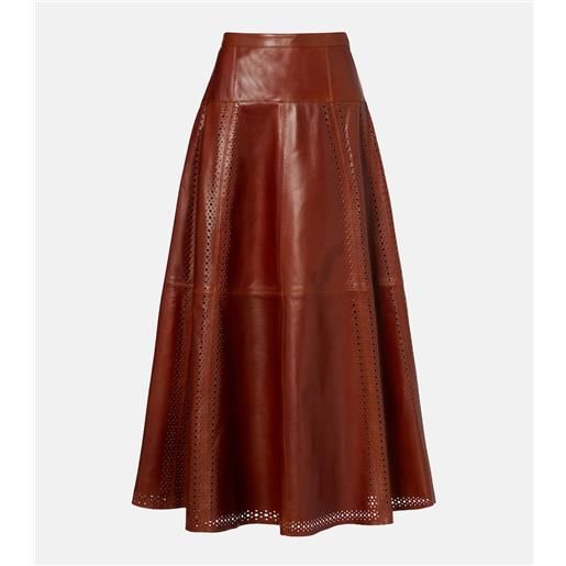 Ulla Johnson gonna midi aninda in pelle