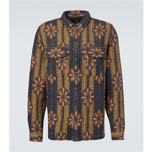 RRL camicia in jacquard di cotone a righe