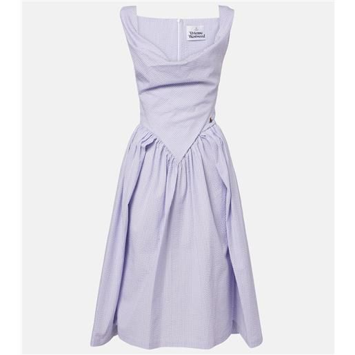 Vivienne Westwood abito midi sunday in seersucker di cotone