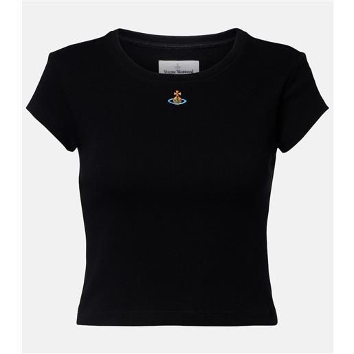 Vivienne Westwood t-shirt cropped peru in jersey di misto cotone