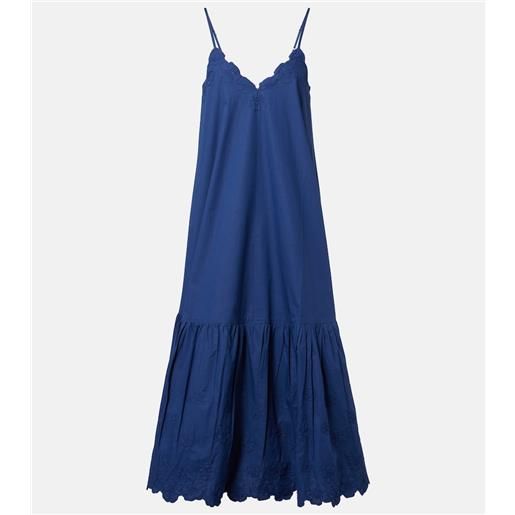 Juliet Dunn abito midi in cotone con ricamo