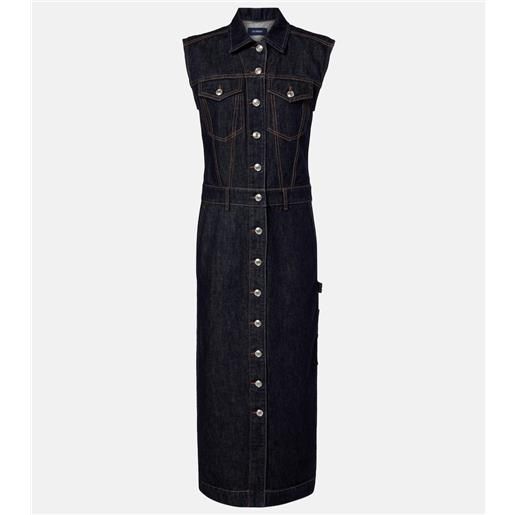 Sportmax abito midi di jeans farfalla