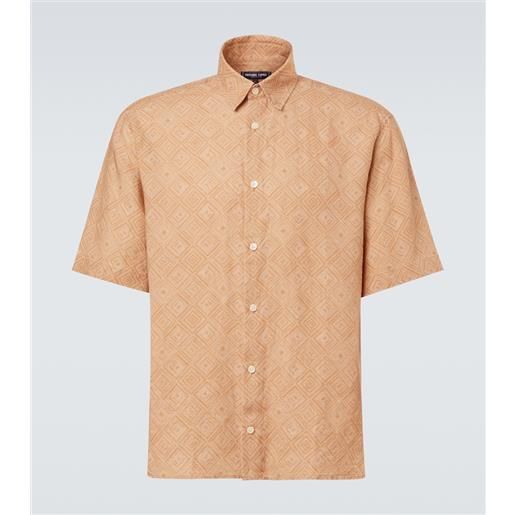 Frescobol Carioca camicia bowling castro in lino con stampa