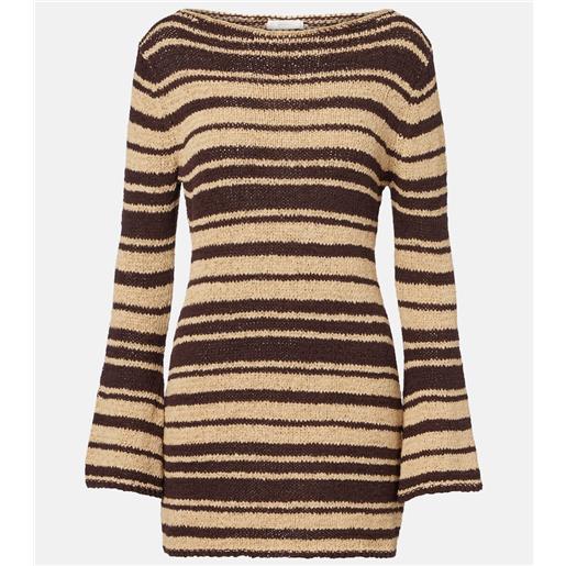 Faithfull miniabito micah in misto cotone a righe