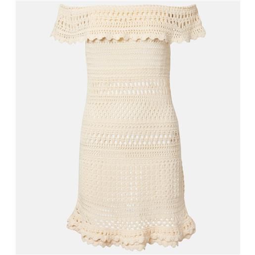 Marant Etoile abito corto zoa in misto cotone con ricamo