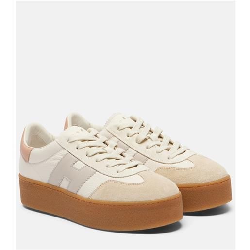 Hogan sneakers h698 in pelle con suede