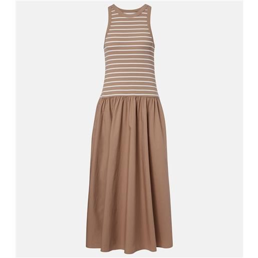 Velvet abito midi romina in misto cotone a righe