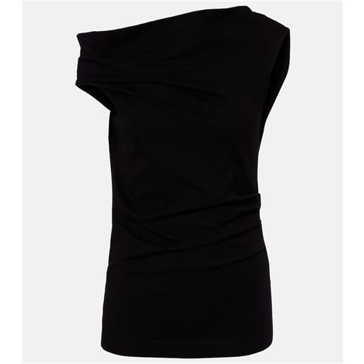 Dries Van Noten top asimmetrico in cotone