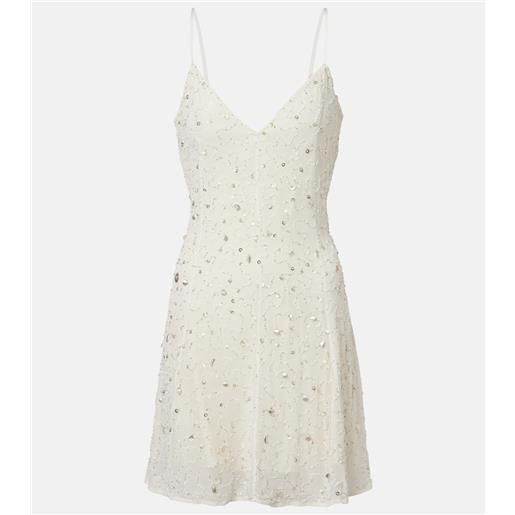 Staud abito corto emily in tulle con perline