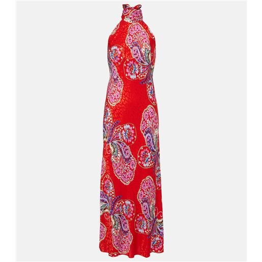 Rixo abito midi maura con stampa