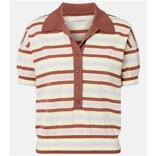 Faithfull polo sable in misto cotone a righe