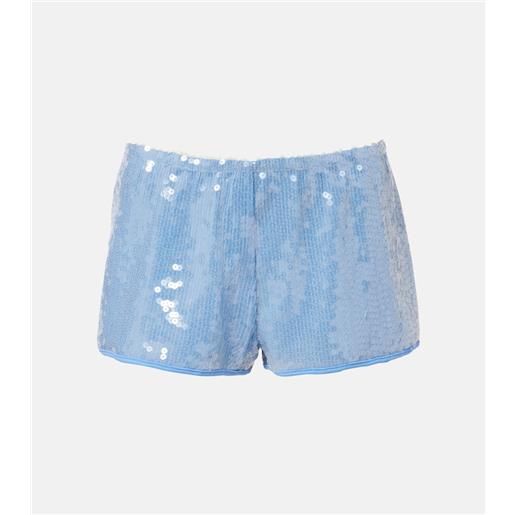 Generisch Pantaloncini da donna con paillettes, da discoteca, lucidi, scintillanti, mini pantaloncini jazz, elasticizzati, danza, Lilla, M Generisch Pantaloncini da donna con paillettes, da discoteca, lucidi, scintillanti, mini pantaloncini jazz, elasticizzati, danza, Lilla, M