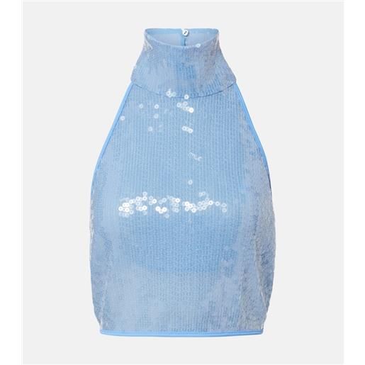 Oseree oséree top cropped con paillettes