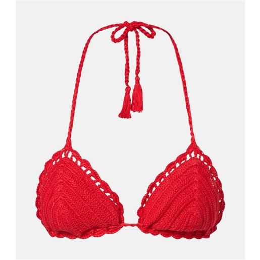 Anna Kosturova top bikini in cotone crochet