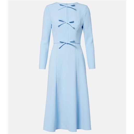 Carolina Herrera abito midi in crêpe con fiocco