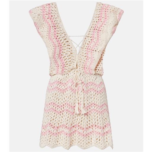 Anna Kosturova abito corto in crochet di cotone
