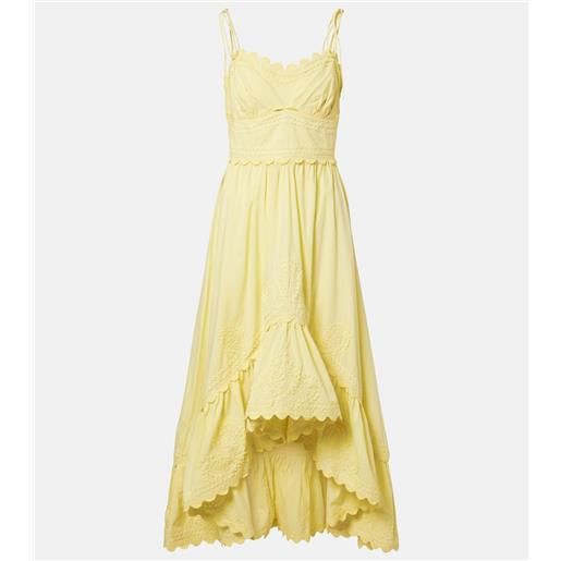Juliet Dunn abito midi in cotone con ricamo