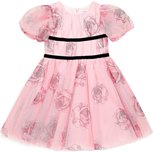 Monnalisa abito in tulle con stampa