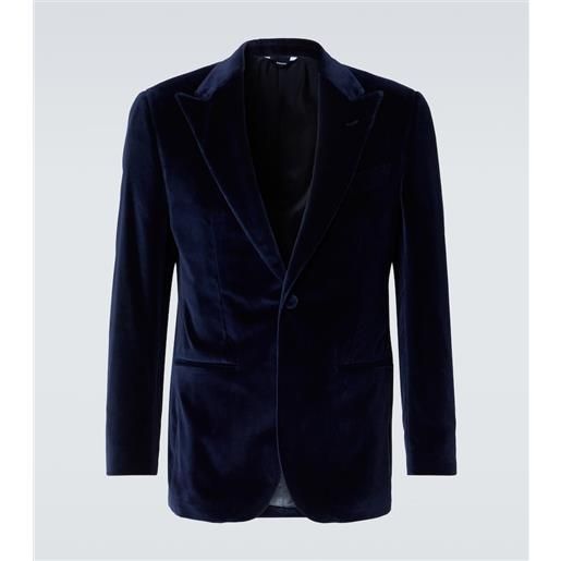 Thom Sweeney giacca da smoking in velluto di cotone
