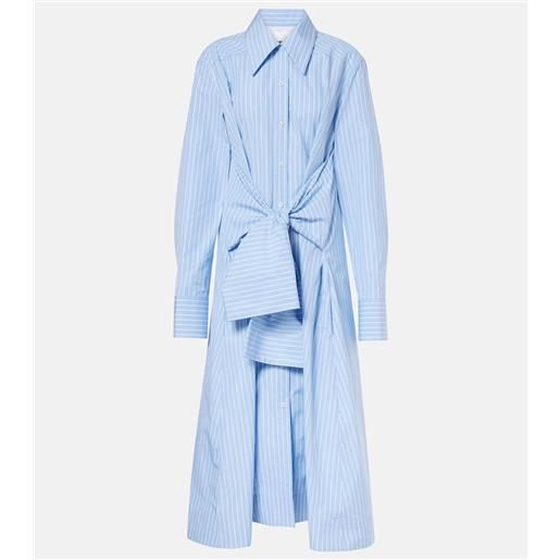 Jil Sander abito chemisier in cotone a righe