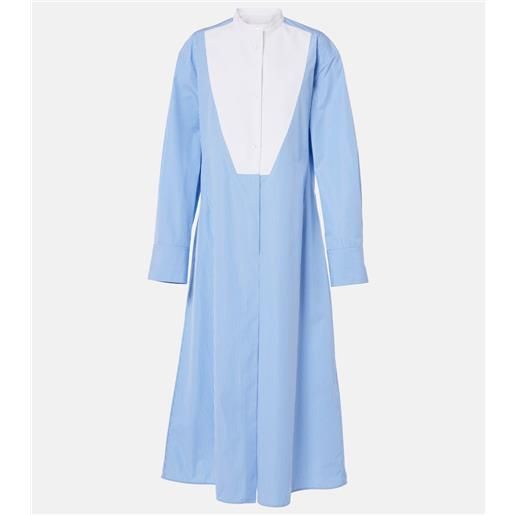 Jil Sander abito chemisier in cotone a righe
