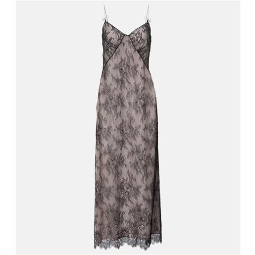 Blumarine abito midi rebrodé in pizzo