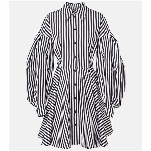 Nina Ricci abito midi in popeline di cotone a righe