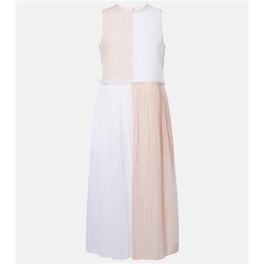 Jil Sander abito midi in organza di cotone