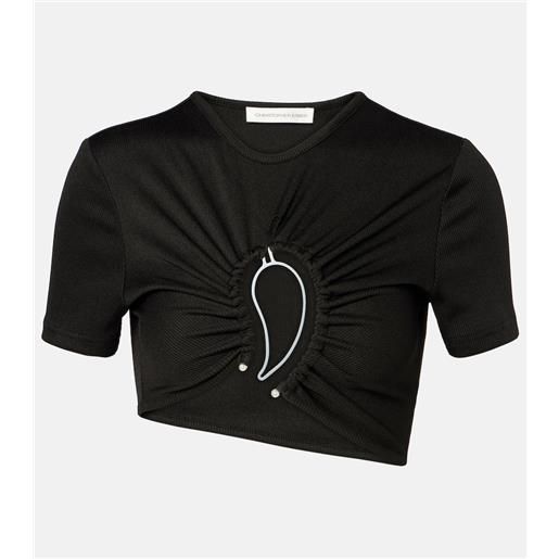 Christopher Esber t-shirt cropped paisley
