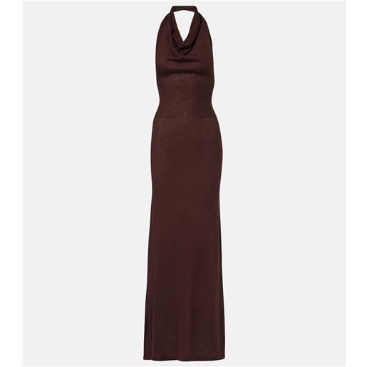 Aya Muse abito lungo reed con scollo all'americana