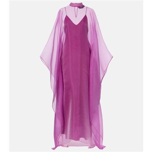 Taller Marmo abito lungo sphinx in organza