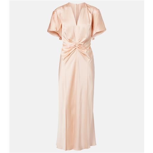 Victoria Beckham abito midi eve in crêpe di raso