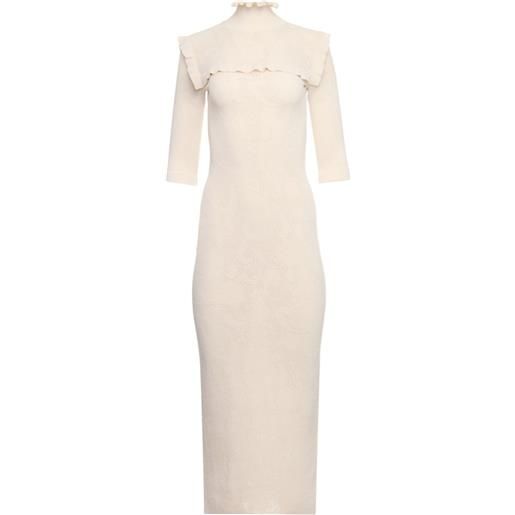 Sportmax abito midi crisma - bianco