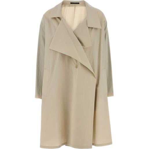 Y's trench in cotone - toni neutri