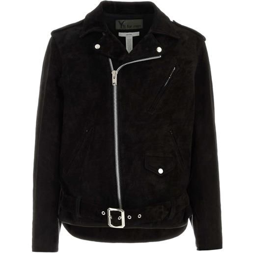 Y's giacca biker con cintura - nero