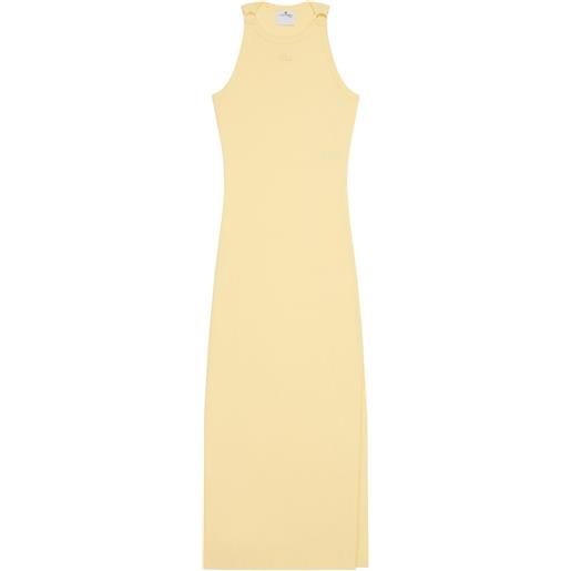 Courrèges abito midi con fibbia - giallo
