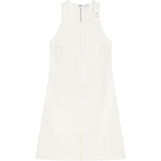Courrèges abito corto denim svasato - bianco