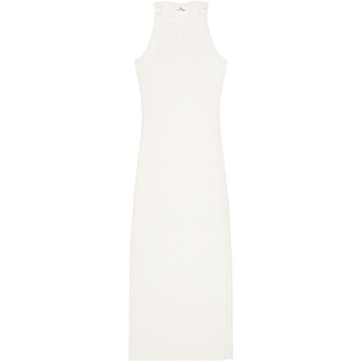 Courrèges abito midi con fibbia - bianco