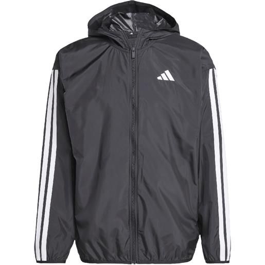 ADIDAS giacca a vento adidas essentials 3 stripes , nero