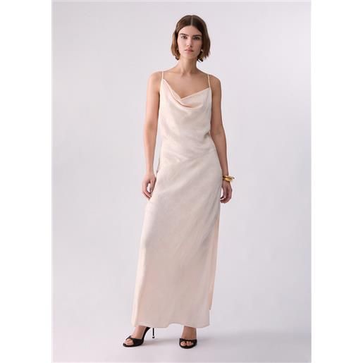 Liu jo abito lungo jacquard, panna