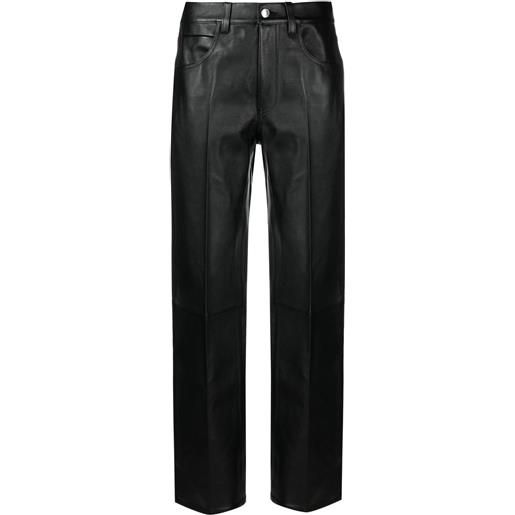 Alexander Wang pantaloni dritti in pelle - nero