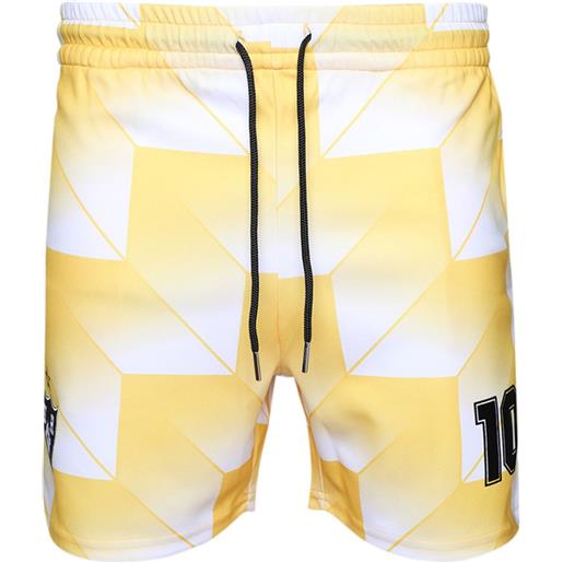 United Rivers shorts soccer con stampa geometrica - giallo