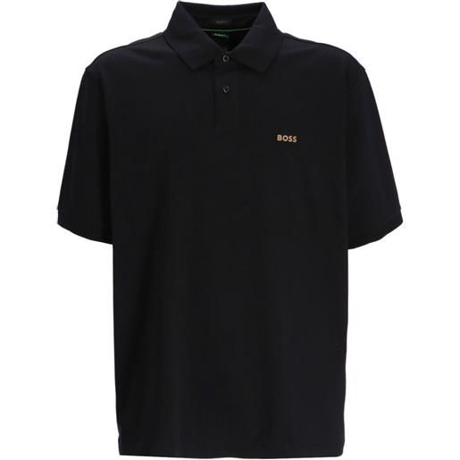 BOSS polo con stampa - nero