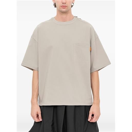 SONGZIO t-shirt con ricamo - toni neutri