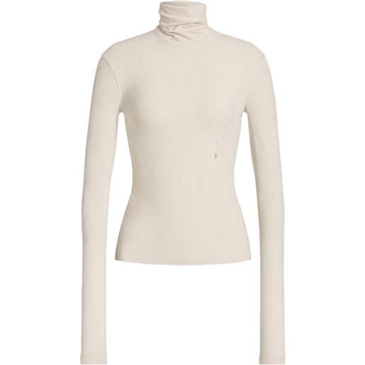 Alberta Ferretti top a collo alto - bianco
