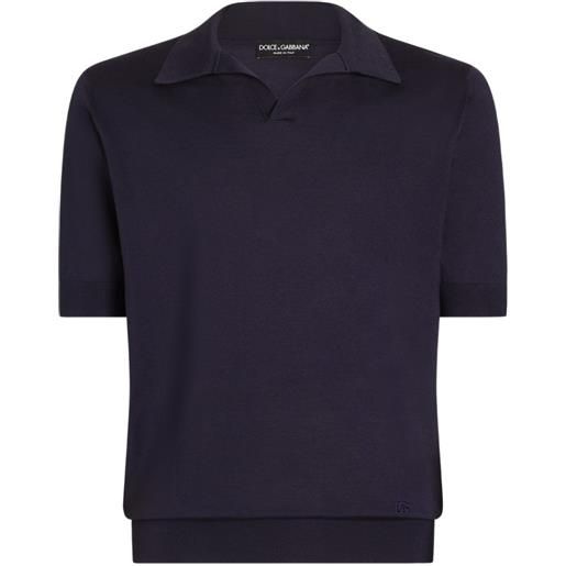 Dolce & Gabbana t-shirt con scollo a v - blu