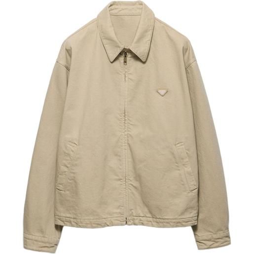 Prada giacca blouson in denim - toni neutri